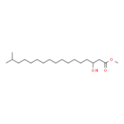 ChemSpider 2D Image | Methyl 3-hydroxy-16-methylheptadecanoate | C19H38O3
