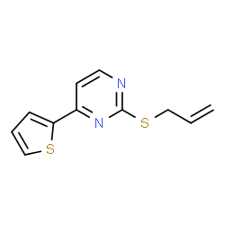 ChemSpider 2D Image | 2-(Allylsulfanyl)-4-(2-thienyl)pyrimidine | C11H10N2S2