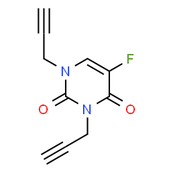 ChemSpider 2D Image | 5-Fluoro-1,3-di(2-propyn-1-yl)-2,4(1H,3H)-pyrimidinedione | C10H7FN2O2