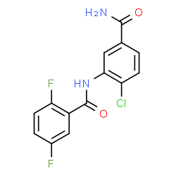ChemSpider 2D Image | N-(5-Carbamoyl-2-chlorophenyl)-2,5-difluorobenzamide | C14H9ClF2N2O2