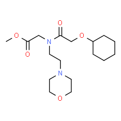 ChemSpider 2D Image | Methyl N-[(cyclohexyloxy)acetyl]-N-[2-(4-morpholinyl)ethyl]glycinate | C17H30N2O5