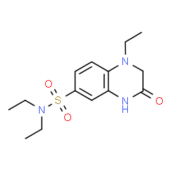 ChemSpider 2D Image | N,N,1-Triethyl-3-oxo-1,2,3,4-tetrahydro-6-quinoxalinesulfonamide | C14H21N3O3S