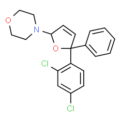 ChemSpider 2D Image | 4-[5-(2,4-Dichlorophenyl)-5-phenyl-2,5-dihydro-2-furanyl]morpholine | C20H19Cl2NO2