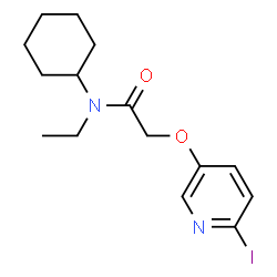 ChemSpider 2D Image | N-Cyclohexyl-N-ethyl-2-[(6-iodo-3-pyridinyl)oxy]acetamide | C15H21IN2O2