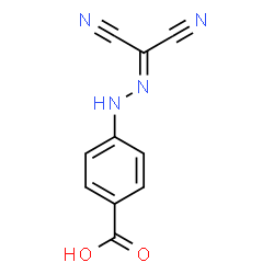 ChemSpider 2D Image | 4-[2-(Dicyanomethylene)hydrazino]benzoic acid | C10H6N4O2