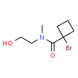ChemSpider 2D Image | 1-Bromo-N-(2-hydroxyethyl)-N-methylcyclobutanecarboxamide | C8H14BrNO2