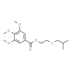 ChemSpider 2D Image | 2-(Isobutylsulfanyl)ethyl 3,4,5-trimethoxybenzoate | C16H24O5S