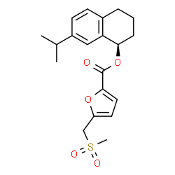 ChemSpider 2D Image | (1R)-7-Isopropyl-1,2,3,4-tetrahydro-1-naphthalenyl 5-[(methylsulfonyl)methyl]-2-furoate | C20H24O5S
