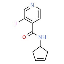ChemSpider 2D Image | N-(3-Cyclopenten-1-yl)-3-iodoisonicotinamide | C11H11IN2O