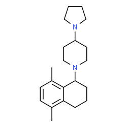 ChemSpider 2D Image | 1-(5,8-Dimethyl-1,2,3,4-tetrahydro-1-naphthalenyl)-4-(1-pyrrolidinyl)piperidine | C21H32N2