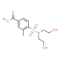 ChemSpider 2D Image | Methyl 4-[bis(2-hydroxyethyl)sulfamoyl]-3-methylbenzoate | C13H19NO6S
