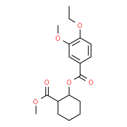 ChemSpider 2D Image | 2-(Methoxycarbonyl)cyclohexyl 4-ethoxy-3-methoxybenzoate | C18H24O6