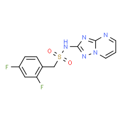 ChemSpider 2D Image | 1-(2,4-Difluorophenyl)-N-([1,2,4]triazolo[1,5-a]pyrimidin-2-yl)methanesulfonamide | C12H9F2N5O2S