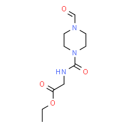 ChemSpider 2D Image | Ethyl N-[(4-formyl-1-piperazinyl)carbonyl]glycinate | C10H17N3O4