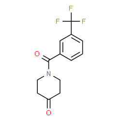 ChemSpider 2D Image | 1-[3-(Trifluoromethyl)benzoyl]-4-piperidinone | C13H12F3NO2