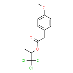 ChemSpider 2D Image | 1,1,1-Trichloro-2-propanyl (4-methoxyphenyl)acetate | C12H13Cl3O3