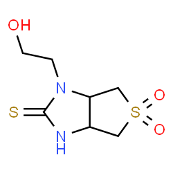 ChemSpider 2D Image | 1-(2-Hydroxyethyl)tetrahydro-1H-thieno[3,4-d]imidazole-2(3H)-thione 5,5-dioxide | C7H12N2O3S2