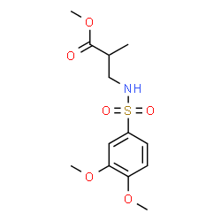 ChemSpider 2D Image | Methyl 3-{[(3,4-dimethoxyphenyl)sulfonyl]amino}-2-methylpropanoate | C13H19NO6S