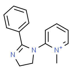 ChemSpider 2D Image | 1-Methyl-2-(2-phenyl-4,5-dihydro-1H-imidazol-1-yl)pyridinium | C15H16N3