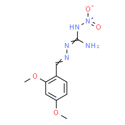 ChemSpider 2D Image | 2-[(2,4-dimethoxyphenyl)methylideneamino]-1-nitroguanidine | C10H13N5O4