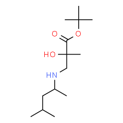 ChemSpider 2D Image | 2-Methyl-2-propanyl 2-hydroxy-2-methyl-3-[(4-methyl-2-pentanyl)amino]propanoate | C14H29NO3