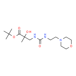 ChemSpider 2D Image | 2-Methyl-2-propanyl 2-hydroxy-2-methyl-3-({[2-(4-morpholinyl)ethyl]carbamoyl}amino)propanoate | C15H29N3O5