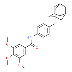 ChemSpider 2D Image | N-[4-(Adamantan-1-ylmethyl)phenyl]-3,4,5-trimethoxybenzamide | C27H33NO4