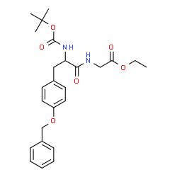 ChemSpider 2D Image | Ethyl O-benzyl-N-{[(2-methyl-2-propanyl)oxy]carbonyl}tyrosylglycinate | C25H32N2O6