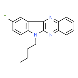 ChemSpider 2D Image | 6-Butyl-9-fluoro-6H-indolo[2,3-b]quinoxaline | C18H16FN3