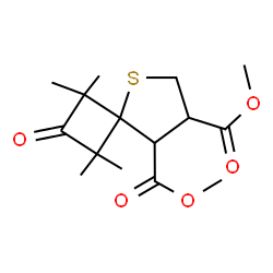 ChemSpider 2D Image | Dimethyl 1,1,3,3-tetramethyl-2-oxo-5-thiaspiro[3.4]octane-7,8-dicarboxylate | C15H22O5S
