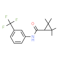 ChemSpider 2D Image | 2,2,3,3-Tetramethyl-N-[3-(trifluoromethyl)phenyl]cyclopropanecarboxamide | C15H18F3NO