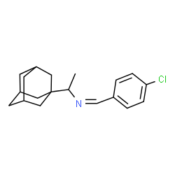 ChemSpider 2D Image | (Z)-N-[1-(Adamantan-1-yl)ethyl]-1-(4-chlorophenyl)methanimine | C19H24ClN