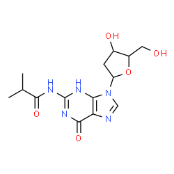 ChemSpider 2D Image | 9-(2-Deoxypentofuranosyl)-2-(isobutyrylamino)-1,9-dihydro-6H-purin-6-one | C14H19N5O5
