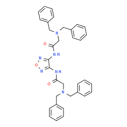 ChemSpider 2D Image | N,N'-1,2,5-Oxadiazole-3,4-diylbis[2-(dibenzylamino)acetamide] | C34H34N6O3