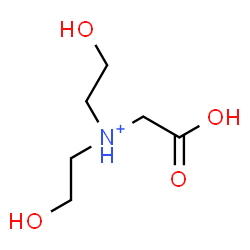 ChemSpider 2D Image | N-(Carboxymethyl)-2-hydroxy-N-(2-hydroxyethyl)ethanaminium | C6H14NO4