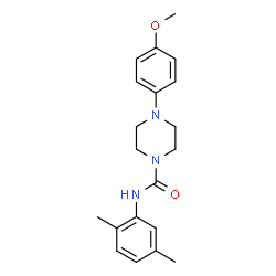 ChemSpider 2D Image | N-(2,5-Dimethylphenyl)-4-(4-methoxyphenyl)-1-piperazinecarboxamide | C20H25N3O2