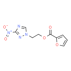 ChemSpider 2D Image | 2-(3-Nitro-1H-1,2,4-triazol-1-yl)ethyl 2-furoate | C9H8N4O5