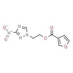 ChemSpider 2D Image | 2-(3-Nitro-1H-1,2,4-triazol-1-yl)ethyl 3-furoate | C9H8N4O5