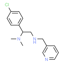 ChemSpider 2D Image | 1-(4-Chlorophenyl)-N~1~,N~1~-dimethyl-N~2~-(3-pyridinylmethyl)-1,2-ethanediamine | C16H20ClN3