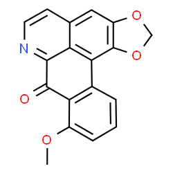 ChemSpider 2D Image | 9-Methoxy-8H-[1,3]benzodioxolo[6,5,4-de]benzo[g]quinolin-8-one | C18H11NO4
