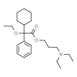ChemSpider 2D Image | 3-(Diethylamino)propyl cyclohexyl(ethoxy)phenylacetate | C23H37NO3
