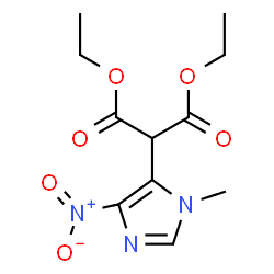 ChemSpider 2D Image | Diethyl (1-methyl-4-nitro-1H-imidazol-5-yl)malonate | C11H15N3O6