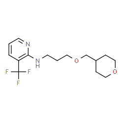 ChemSpider 2D Image | N-[3-(Tetrahydro-2H-pyran-4-ylmethoxy)propyl]-3-(trifluoromethyl)-2-pyridinamine | C15H21F3N2O2