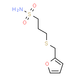 ChemSpider 2D Image | 3-[(2-Furylmethyl)sulfanyl]-1-propanesulfonamide | C8H13NO3S2
