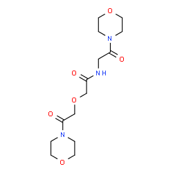 ChemSpider 2D Image | 2-[2-(4-Morpholinyl)-2-oxoethoxy]-N-[2-(4-morpholinyl)-2-oxoethyl]acetamide | C14H23N3O6