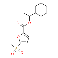 ChemSpider 2D Image | 1-Cyclohexylethyl 5-(methylsulfonyl)-2-furoate | C14H20O5S