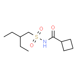 ChemSpider 2D Image | N-[(2-Ethylbutyl)sulfonyl]cyclobutanecarboxamide | C11H21NO3S
