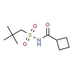 ChemSpider 2D Image | N-[(2,2-Dimethylpropyl)sulfonyl]cyclobutanecarboxamide | C10H19NO3S