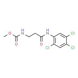 ChemSpider 2D Image | Methyl {3-oxo-3-[(2,4,5-trichlorophenyl)amino]propyl}carbamate | C11H11Cl3N2O3