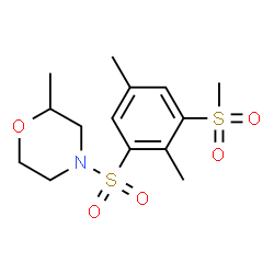 ChemSpider 2D Image | 4-{[2,5-Dimethyl-3-(methylsulfonyl)phenyl]sulfonyl}-2-methylmorpholine | C14H21NO5S2
